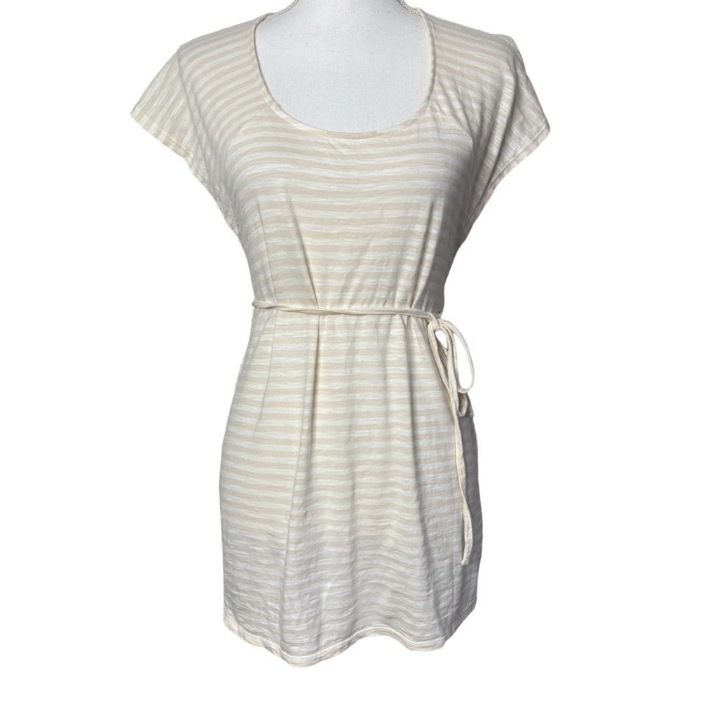 Motherhood Maternity Striped Tie Front Short Sleeve T-shirt